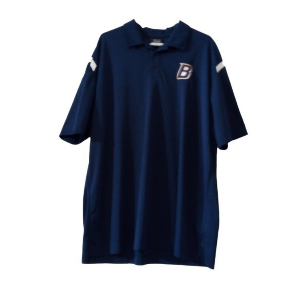 Men's Nike Golf Dri-Fit Polo Navy Blue Shirt Letter B‎ Size XXL